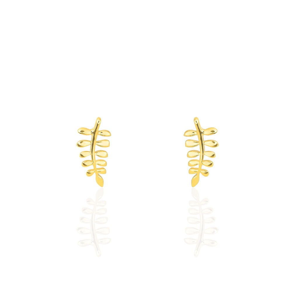 Damen Ohrstecker Gold 375 Blatt - Ohrstecker Damen | OROVIVO
