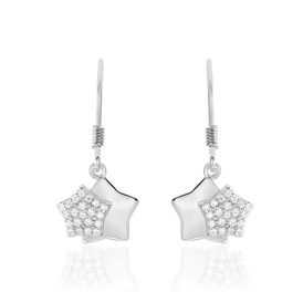 Damen Ohrhänger Lang Silber 925 Zirkonia Stern - Ohrhänger Damen | OROVIVO