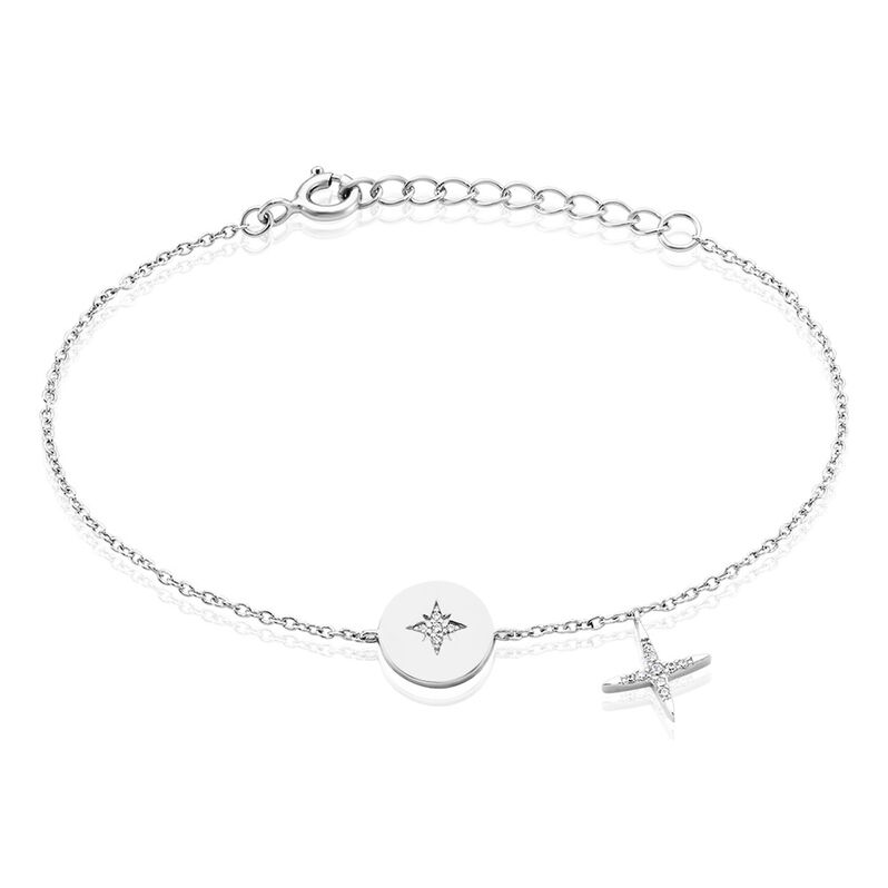 Bracelet Pluton Argent Weiss Oxyde - Spannringe Damen | OROVIVO