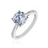 PAULINA Damen Ring Silber 925 Zirkonia Wei&szlig; 2,98 ct B 1,7 mm