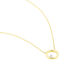 INVISIBLE 3 Damen Collier Gold 750 (18 Karat) Diamant Wei&szlig; 0,040 ct Kreis