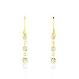Damen Ohrhänger Lang Gold 375 Zirkonia - Ohrhänger Damen | OROVIVO