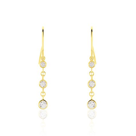 Damen Ohrhänger Lang Gold 375 Zirkonia - Ohrhänger Damen | OROVIVO