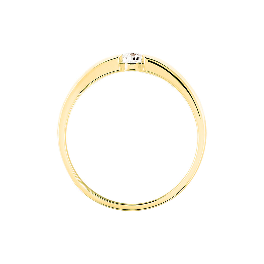 SANINA Damen Ring Gold 585 (14 Karat) Diamant Wei&szlig; 0,1 ct