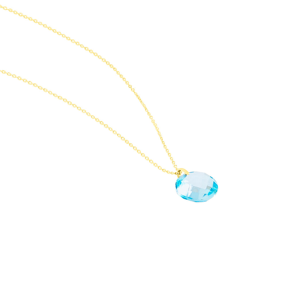 Collier Or Jaune Ludmille Ronde Topaze - Spannringe Damen | OROVIVO