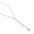 GLISA Damen Collier Wei&szlig;gold 375 (9 Karat) Zirkonia Wei&szlig; Tropfen