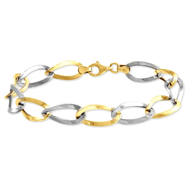 Bracelet Daisy Maille Cheval Or Bicolore - Spannringe Damen | OROVIVO