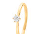 Sonate Damen Ring Gold 585 (14 Karat) Synthetischer Diamant Wei&szlig; 0,21 ct
