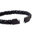 RICCARDO Herren Armband Leder Schwarz B 10 mm
