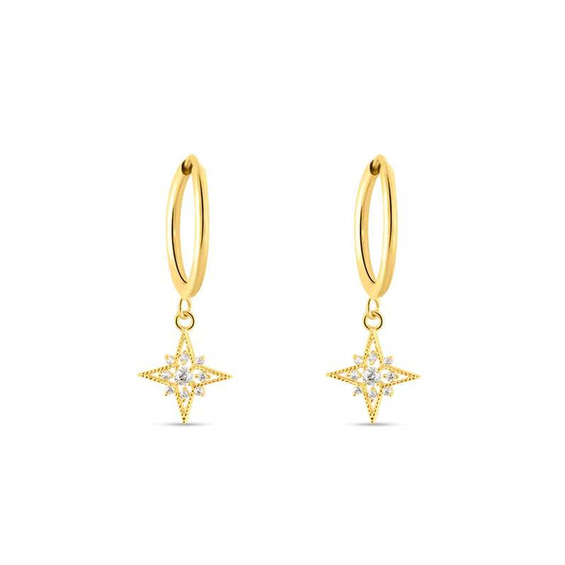 Orecchini A Cerchio Toujours Oro Giallo Cubic Zirconia - Spannringe Damen | OROVIVO