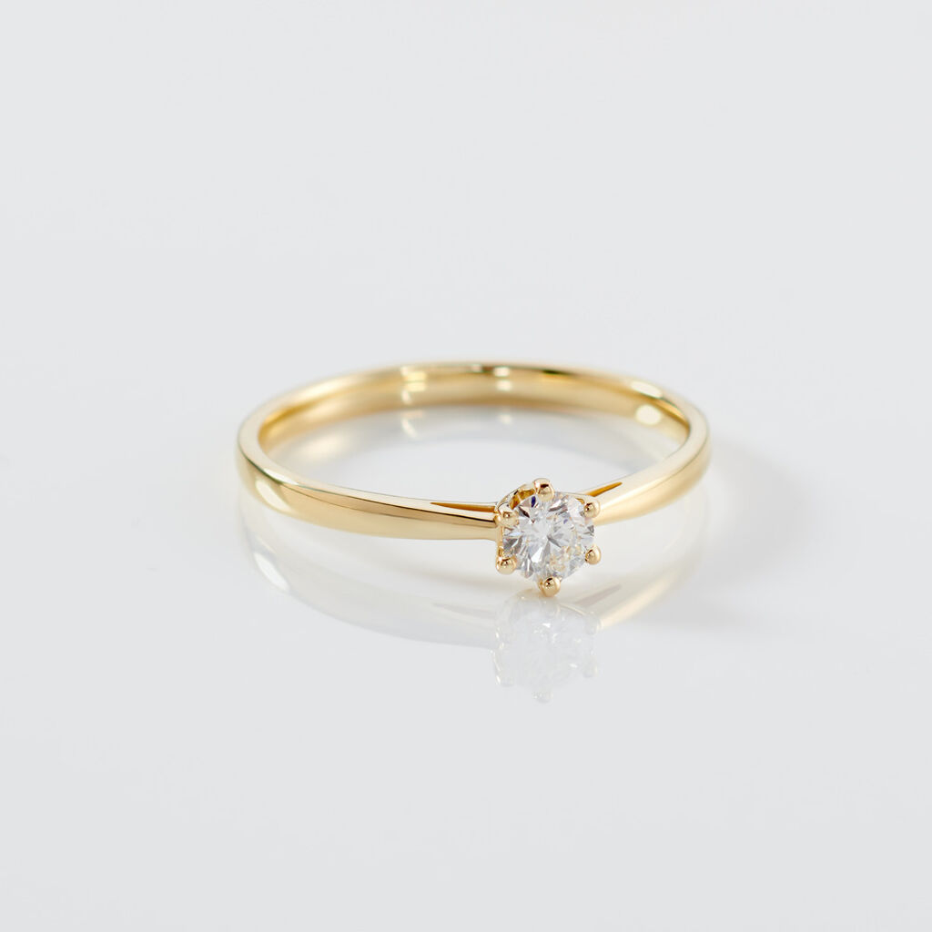 SIRA Damen Ring Wei&szlig;gold 750 (18 Karat) Diamant Wei&szlig; 0,26 ct