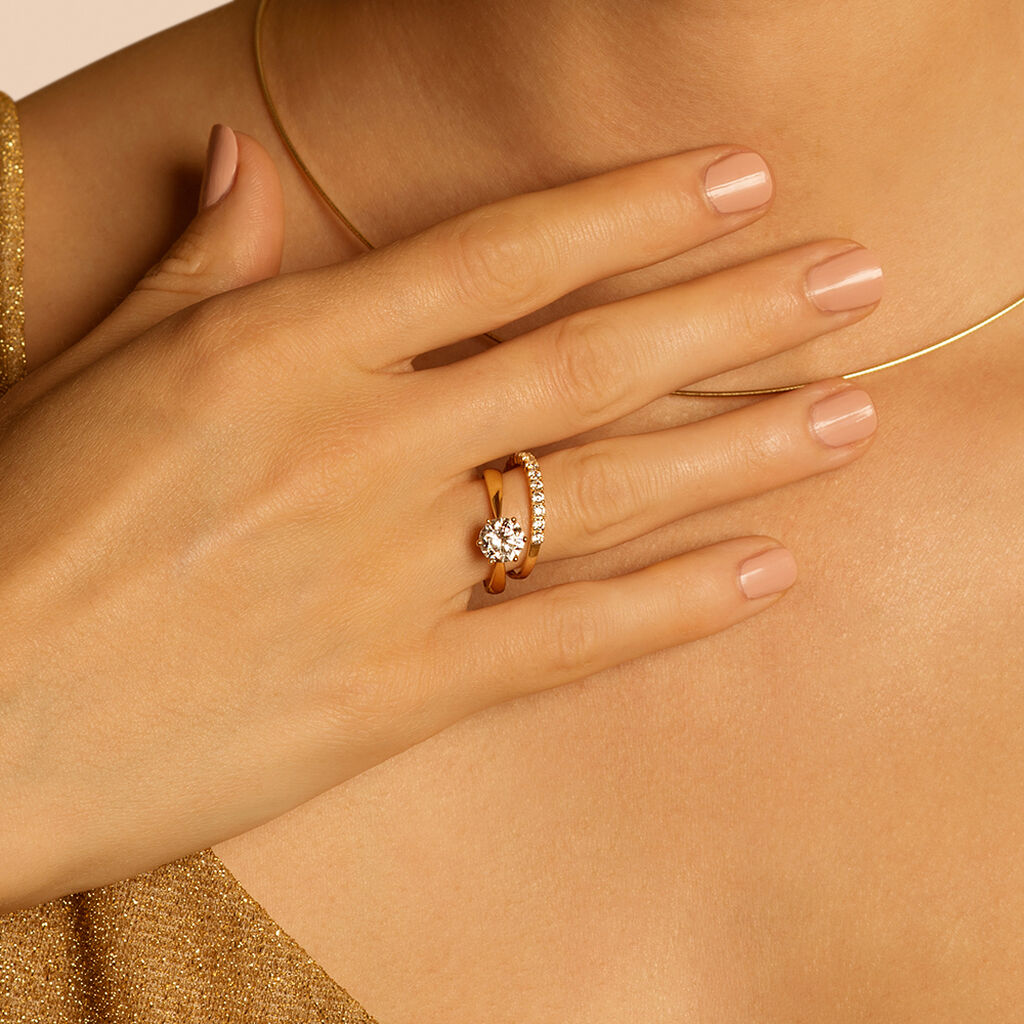 Damen Ring Gold 750 synthetischer Diamant 0,52ct Sonate  - Verlobungsringe Damen | OROVIVO