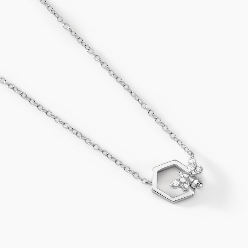 Collier Bee Good Argent Weiss Oxyde De Zirconium - Spannringe Damen | OROVIVO