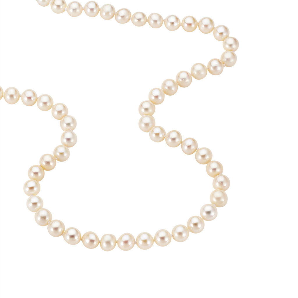 Damen Collier Silber 925 Zuchtperlen 7-8mm - Halsketten Damen | OROVIVO