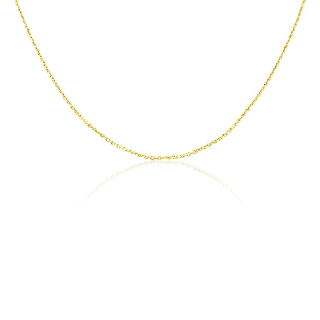 Unisex Ankerkette Gold 375 Diamantiert  - Halsketten Unisex | OROVIVO