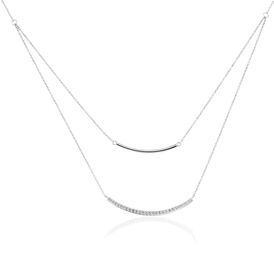 Damen Halskette Silber 925 rhodiniert Zirkonia - Ketten mit Stein Damen | OROVIVO