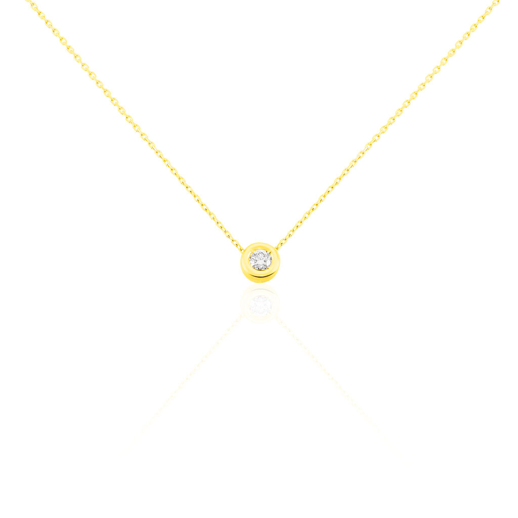 PARIS Damen Collier Gold 750 (18 Karat) Diamant Wei&szlig; 0,2 ct
