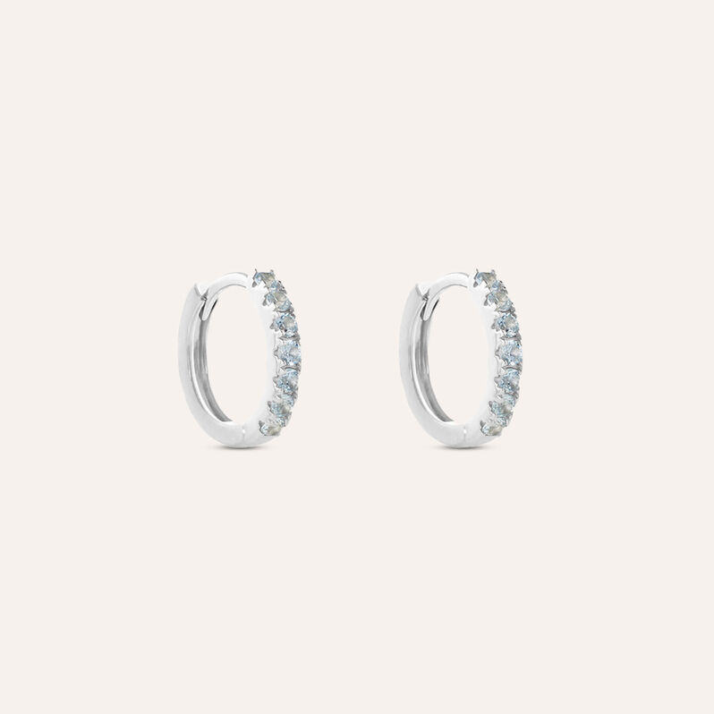 Orecchini A Cerchio Silver Rainbow Argento Rodiato Cubic Zirconia - Spannringe Damen | OROVIVO