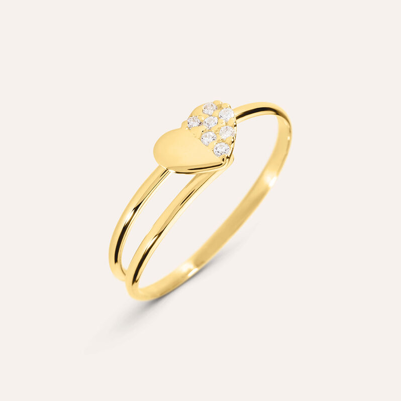 Anello Fantasia Mon Petit Oro Giallo Cubic Zirconia - Spannringe Kinder | OROVIVO
