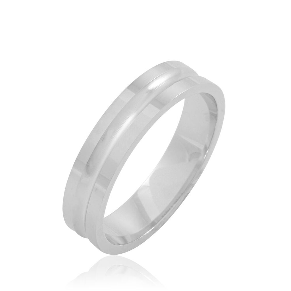 Alliance Aniece Ruban Plat Or Blanc - Spannringe Familie | OROVIVO