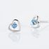 LOVA HERZ Kinder Ohrstecker Silber 925 Strass Blau Herz