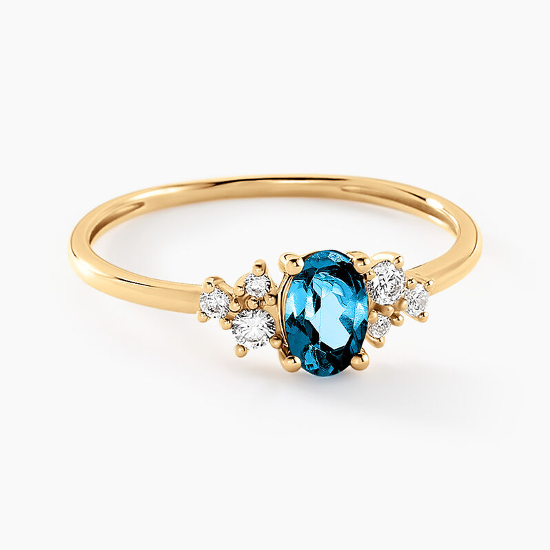 Bague Pansy Or Jaune Topaze Oxyde De Zirconium - Spannringe Damen | OROVIVO