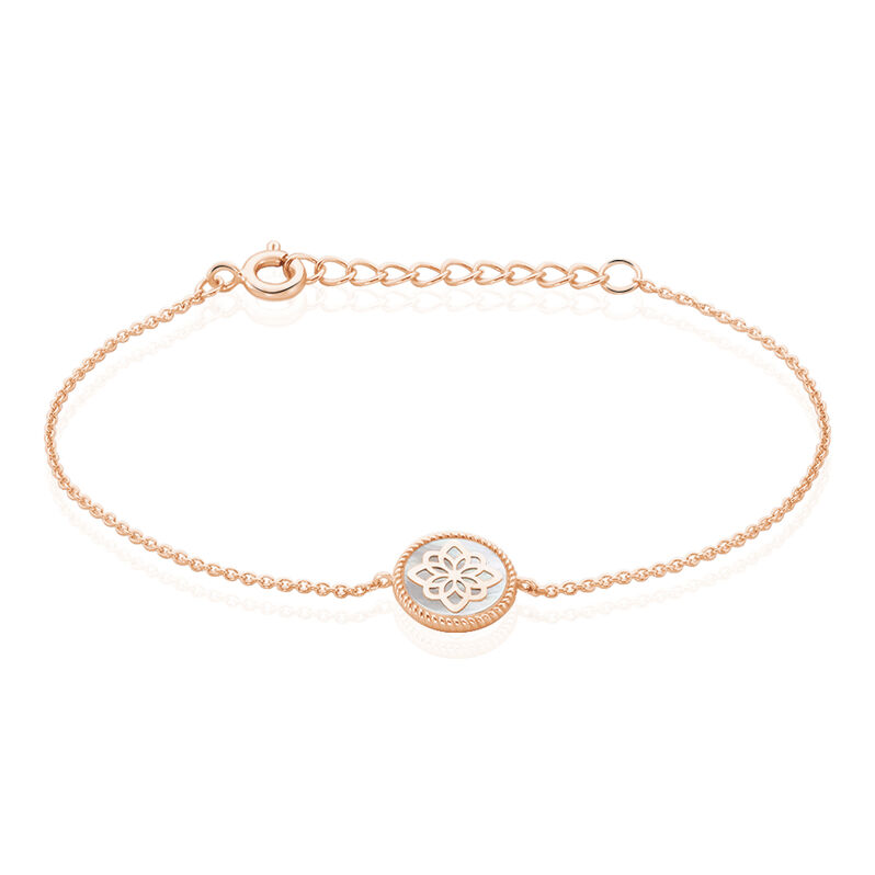 Bracelet Rosae Argent Rose Nacre - Spannringe Damen | OROVIVO