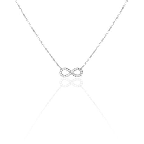 Damen Collier Silber 925 Zirkonia Unendlichkeit Lou 50 45cm - Halsketten Damen | OROVIVO