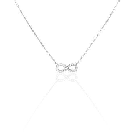 Damen Collier Silber 925 Zirkonia Unendlichkeit Lou 50 - Halsketten Damen | OROVIVO