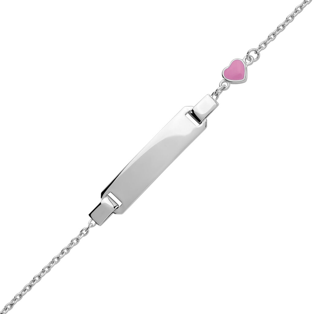 LILITH HERZ 3 Kinder ID Armband Silber 925 Herz