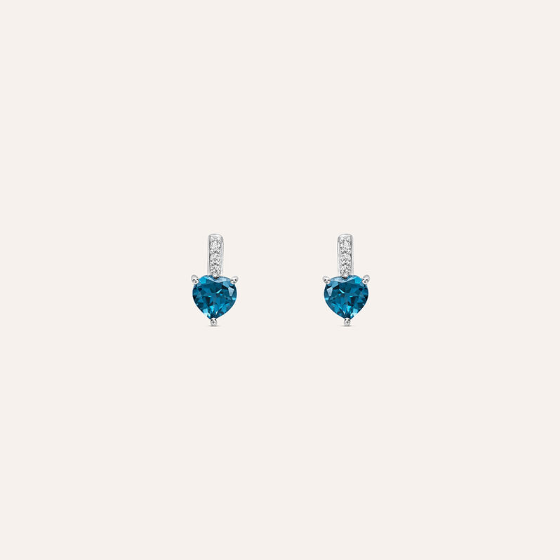 Orecchini Lobo Punto Luce Amélie Oro Bianco Topazio Cubic Zirconia - Spannringe Damen | OROVIVO
