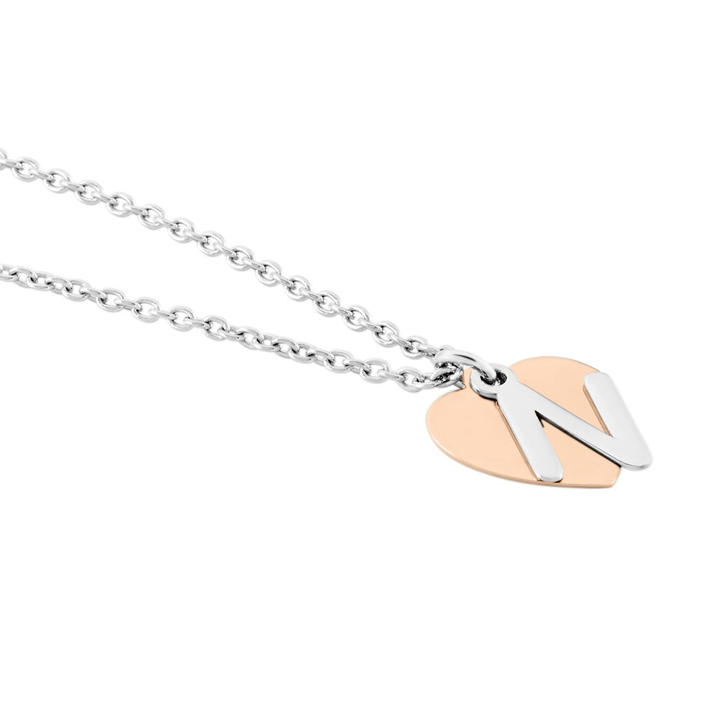 BERA Damen Collier Silber Bicolor 925 Herz