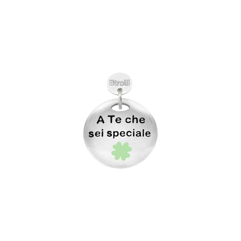 Charm in argento rodiato e glitter - Spannringe Damen | OROVIVO