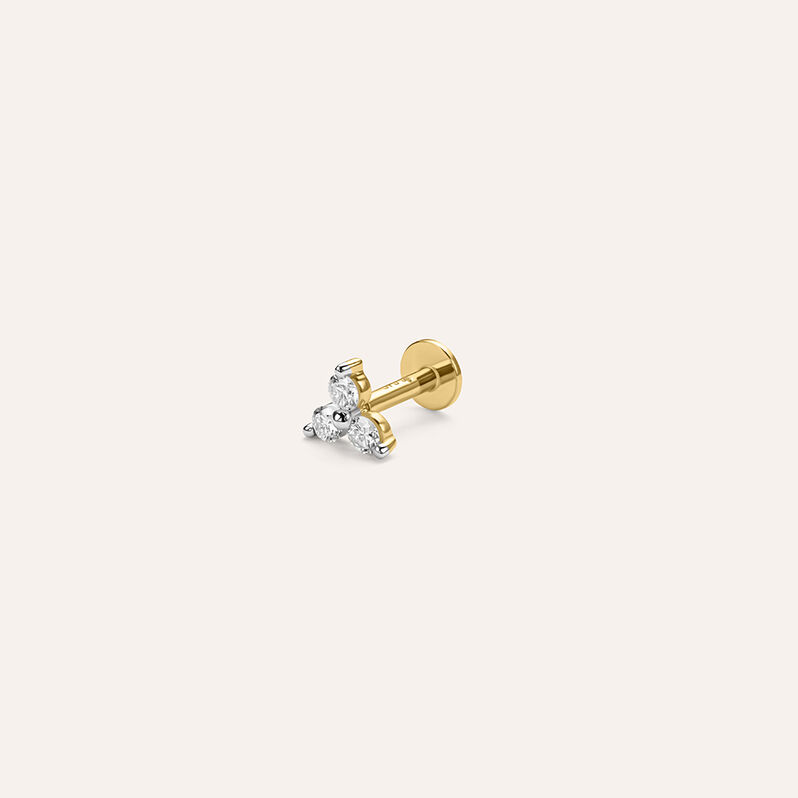 Piercing Orecchio Diamade Glam Oro Giallo Diamante Lab-Grown - Spannringe Damen | OROVIVO