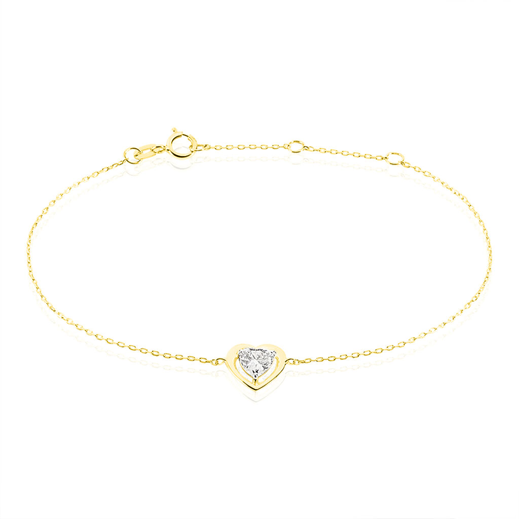 Bracelet Or Jaune 375/1000 Anastasy Forme Cœur - Spannringe Damen | OROVIVO