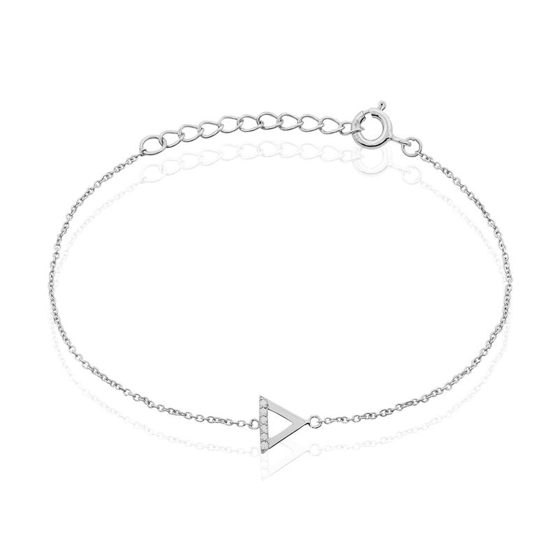 Damen Armband Silber 925 Zirkonia Dreieck Lorena - Armbänder mit Anhänger Damen | OROVIVO
