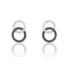 Damen Ohrstecker Weißgold 375 Diamanten 0,148ct - Ohrstecker Damen | OROVIVO