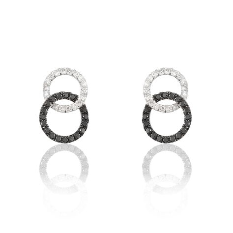 Damen Ohrstecker Weißgold 375 Diamanten 0,148ct - Ohrstecker Damen | OROVIVO