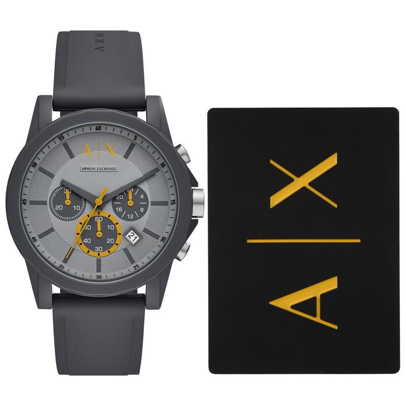 Orologio Cronografo Uomo Armani Exchange Outer Banks quadrante grigio AX7123 - Spannringe Herren | OROVIVO