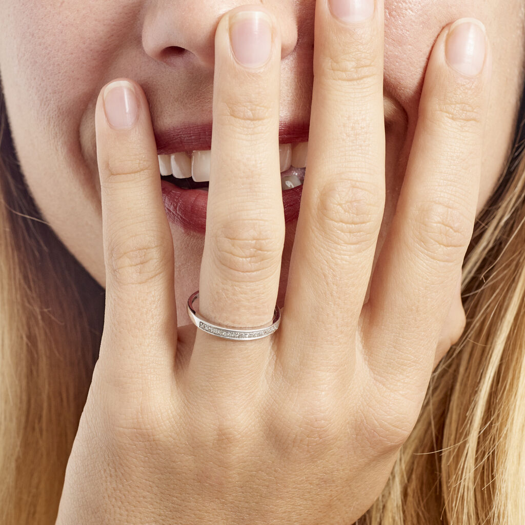 Alliance Aileen Or Blanc Diamant - Spannringe Damen | OROVIVO
