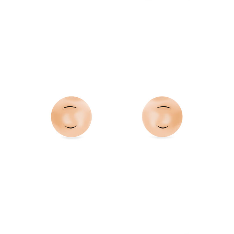 Damen Ohrstecker Silber 925 Rosé Vergoldet 4mm - Ohrstecker Damen | OROVIVO