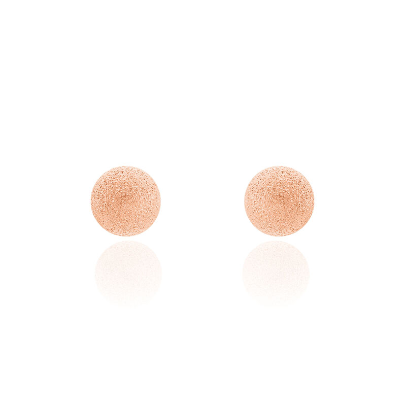 Boucles D'oreilles Puces Or Rose Boule - Spannringe Damen | OROVIVO