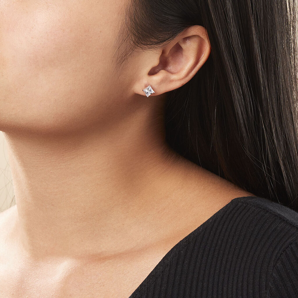 Damen Ohrstecker Silber 925 Zirkonia  - Ohrstecker Damen | OROVIVO