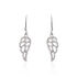 TILA FLÜGEL Damen Ohrringe Lang Silber 925 Zirkonia Weiß Flügel