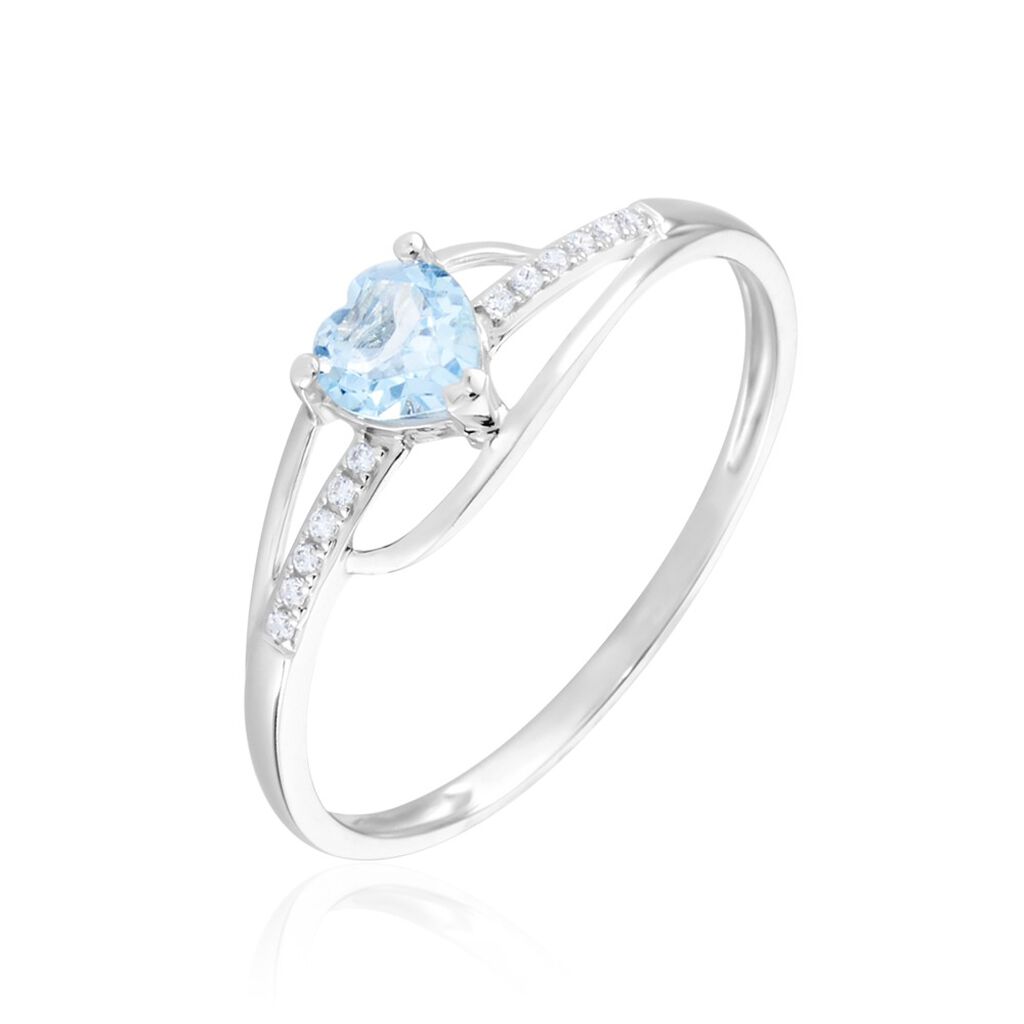 Bague Or Weiss Silucia Topaze Et Oxydes - Spannringe Damen | OROVIVO