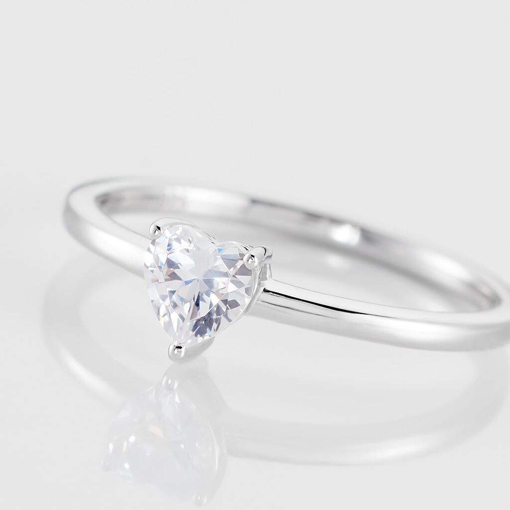 BILLIE Damen Ring Silber Silber 925 Zirkonia Wei&szlig; Herz