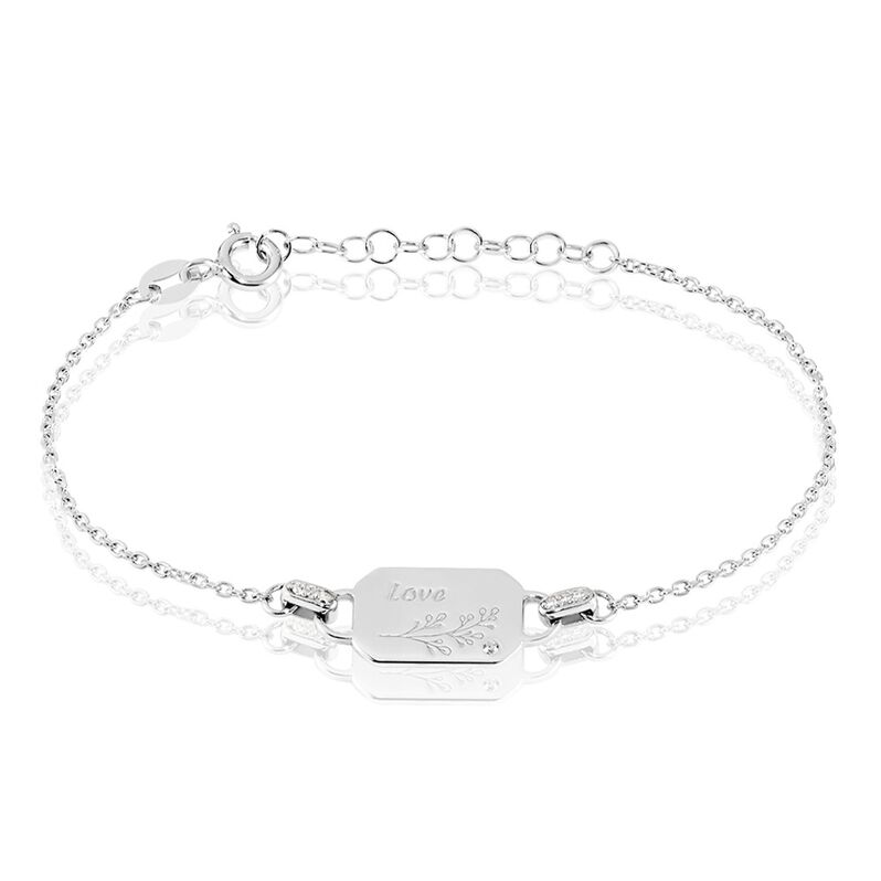Bracelet Lenus Argent Rhodié Oxydes De Zirconium - Spannringe Damen | OROVIVO