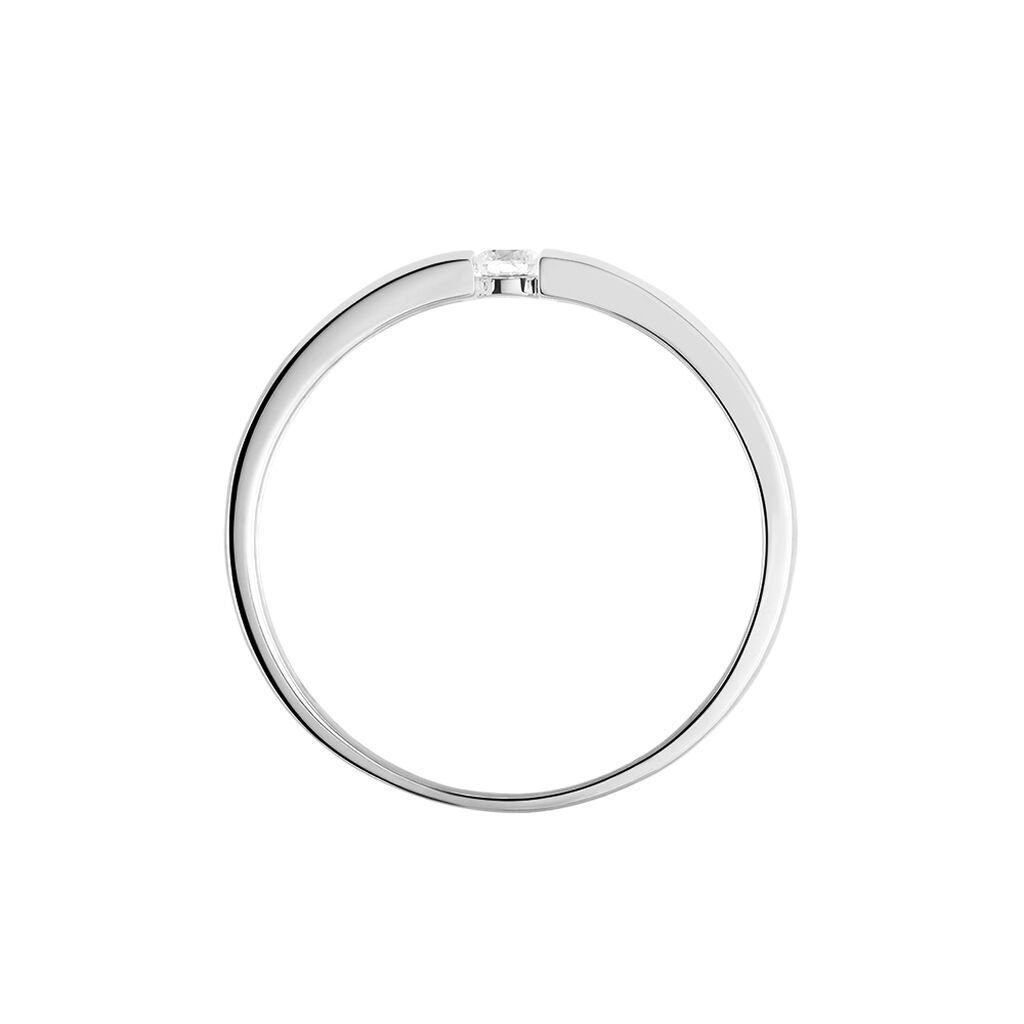 Valencia Damen Ring Wei&szlig;gold 375 (9 Karat) Diamant Wei&szlig; 0,15 ct Kreis