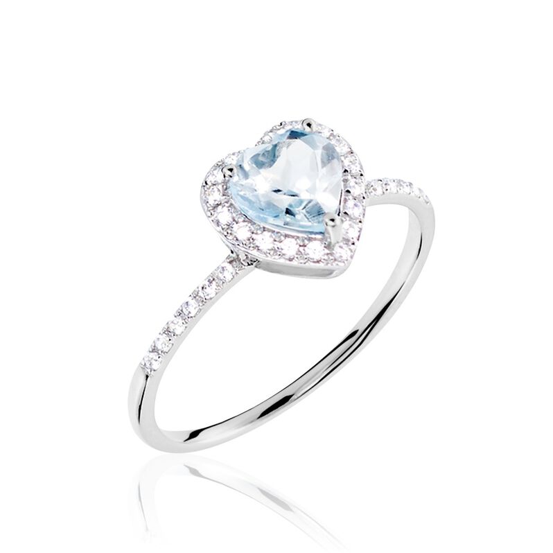 Bague Ashraf Or Weiss Topaze Et Oxyde - Spannringe Damen | OROVIVO