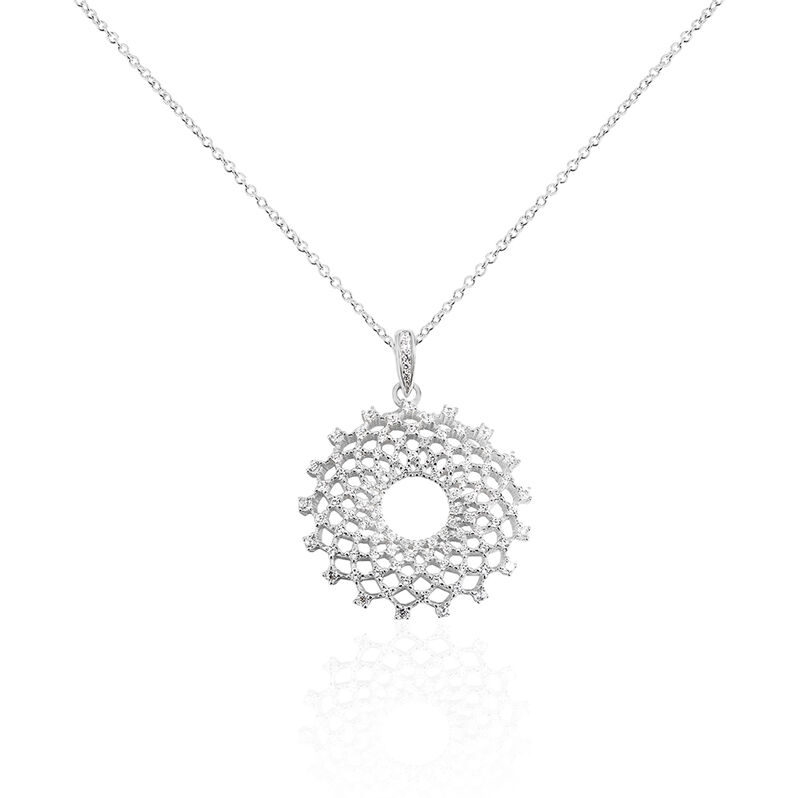 Collier Sunny Argent Blanc Oxyde De Zirconium - Spannringe Damen | OROVIVO